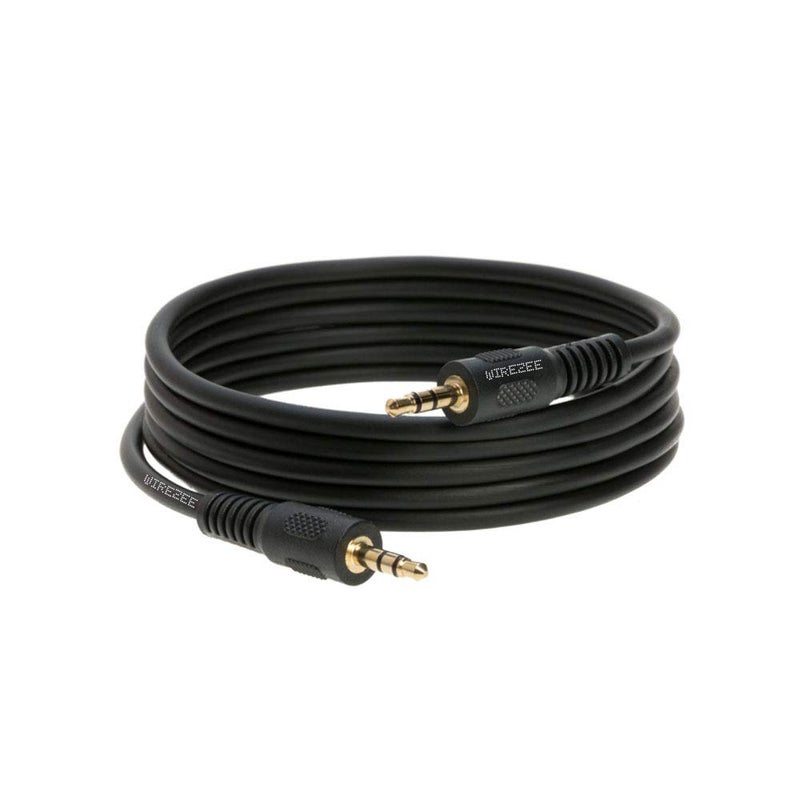 WireZee 3.5mm to 3.5mm Male Audio Stereo Cable - 3ft, 6ft, 12ft, 25ft, 50ft, 100ft (6FT) - Image 1